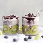 Healthy Dessert - two fruit beverages on glass cups